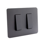 Interruptor Doble 9/15 Negro Armado MatixGO