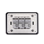 Interruptor Triple 9/32 Negro Armado MatixGO