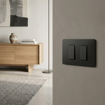 Interruptor Doble 9/15 Negro Armado MatixGO