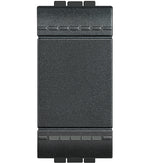 Interruptor Doble 9/24 16A Armado con Placa Square Antracita Living Light