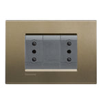 Toma Doble 2P+T 10A 250V Armada con Placa Square Antracita Living Light