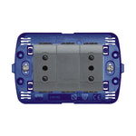 Toma Doble 2P+T 10A 250V Antracita Living Light Semi Armada