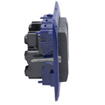 Toma doble semi armado 10/16A LivingLight - color atrasita - SL4180X2E