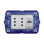Cargador USB Tipo A + Toma Doble 2P+T 10A 250V Tech Living Light Semi Armada