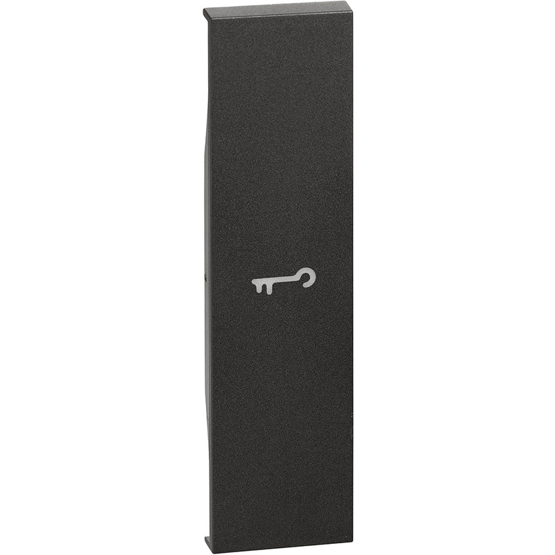 Cubremódulo iluminable símbolo "llave" 1 módulo - color negro - KG01F