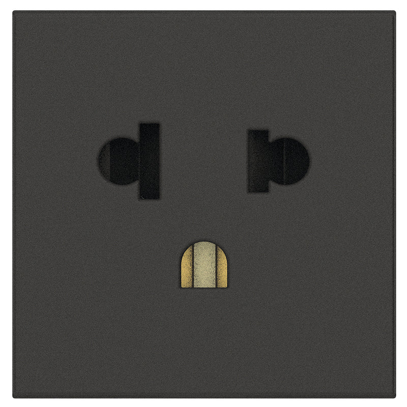 Toma de corriente estándar internacional 2P+T 16A - color negro - KG4126