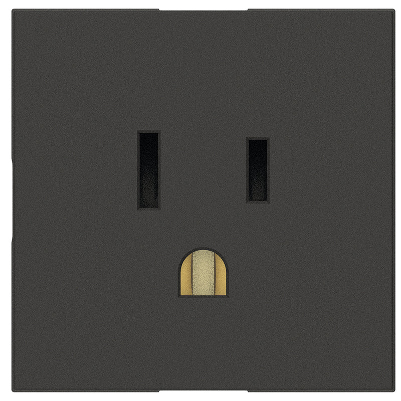 Toma de corriente estándar internacional 2P+T 15A 2 módulos - color negro - KG4129
