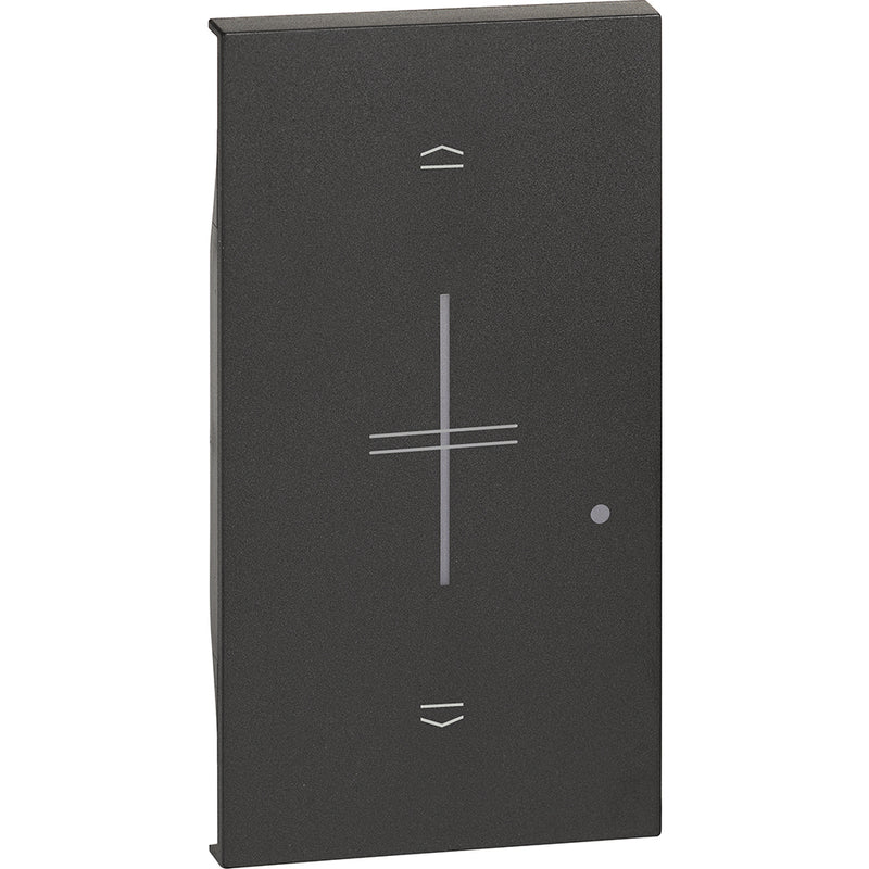 Cubremódulo iluminable para control de persianas inalámbrico 2 módulos - color negro - KG43M2