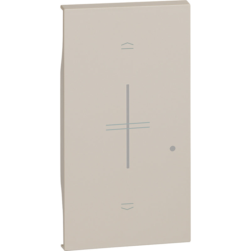 Cubremódulo iluminable para dimmer conectado 2 módulos - color arena - KM33M2