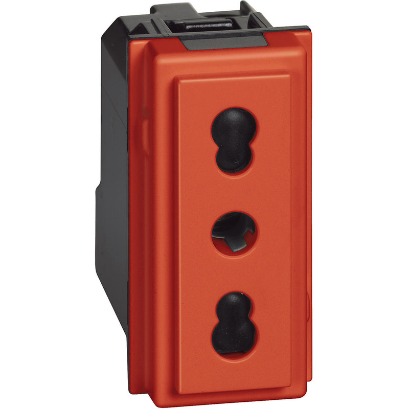 Toma de corriente bipaso color rojo - KR4180