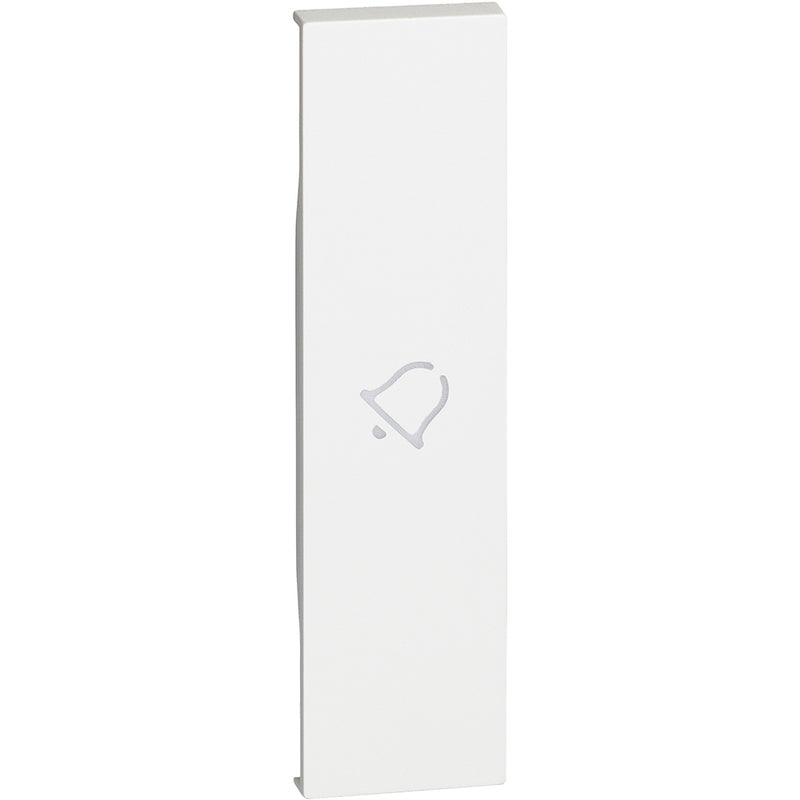 Cubremódulo iluminable símbolo "campana" 1 módulo - color blanco - KW01D