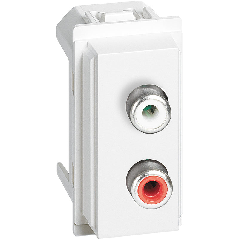 Conector de audio RCA 1 módulo - color blanco - KW4269R
