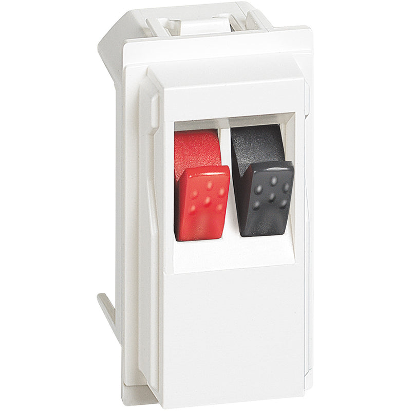 Conector de parlantes, tamaño 1 módulo - color blanco - KW4294