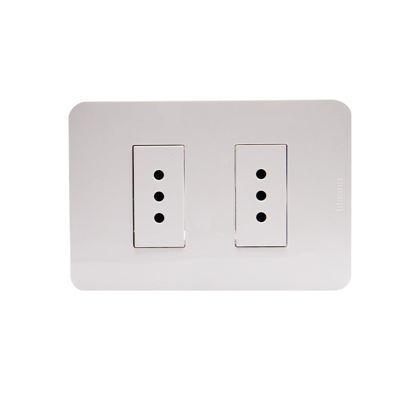 Toma corriente Doble 10A Blanco ArmadoMatixGO