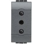 Toma 2P+T 10A 250V Armada con Placa Square Antracita Living Light