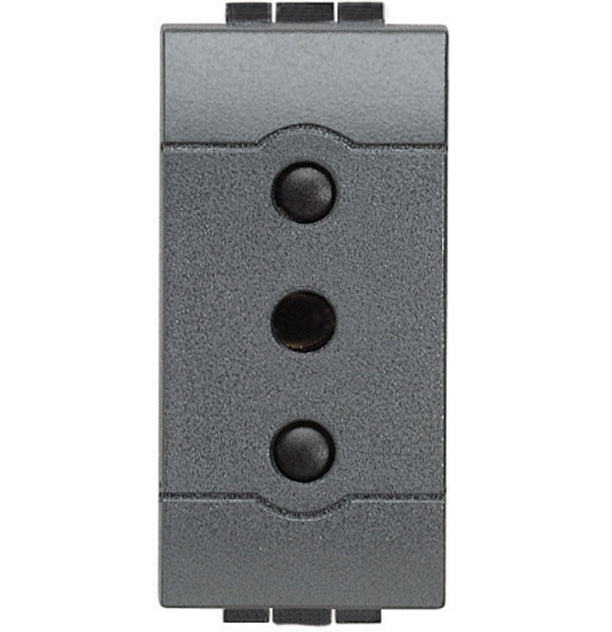 Toma 2P+T 10A 250V  Antracita Living Light Semi Armada