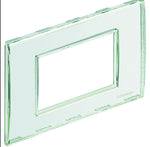 Interruptor 9/12 Armado con Placa y Cubretecla Cristal Living Light