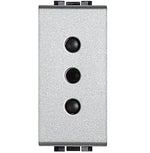 Toma Doble 2P+T 10A 250V Armada con Placa  Tech Living Light