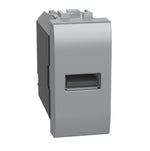 Cargador USB Tipo A + Toma Doble 2P+T 10A 250V  Tech  Living Light Semi Armada