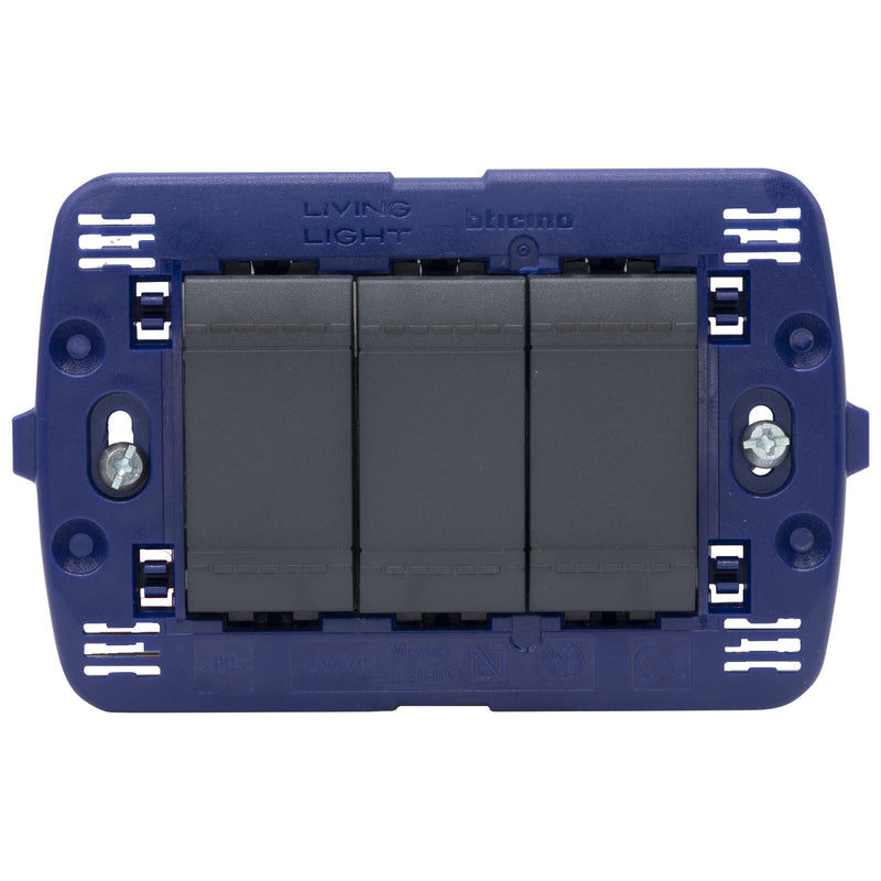 Interruptor semi armado 9/32 16A 250V LivingLight - color antrasita - SL4001X3E