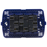 Toma triple semi armado 10/16A LivingLight - color antrasita  - SL4180X3E