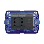 Cargador USB Tipo A + Toma Doble 2P+T 10A 250V  Antracita Living Light Semi Armada