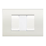 Interruptor Doble 9/12 16A Armado con Placa  Blanco  Living Light