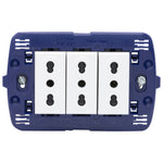 Toma triple 10/16A semi armado LivingLight - color blanco - SN4180X3E