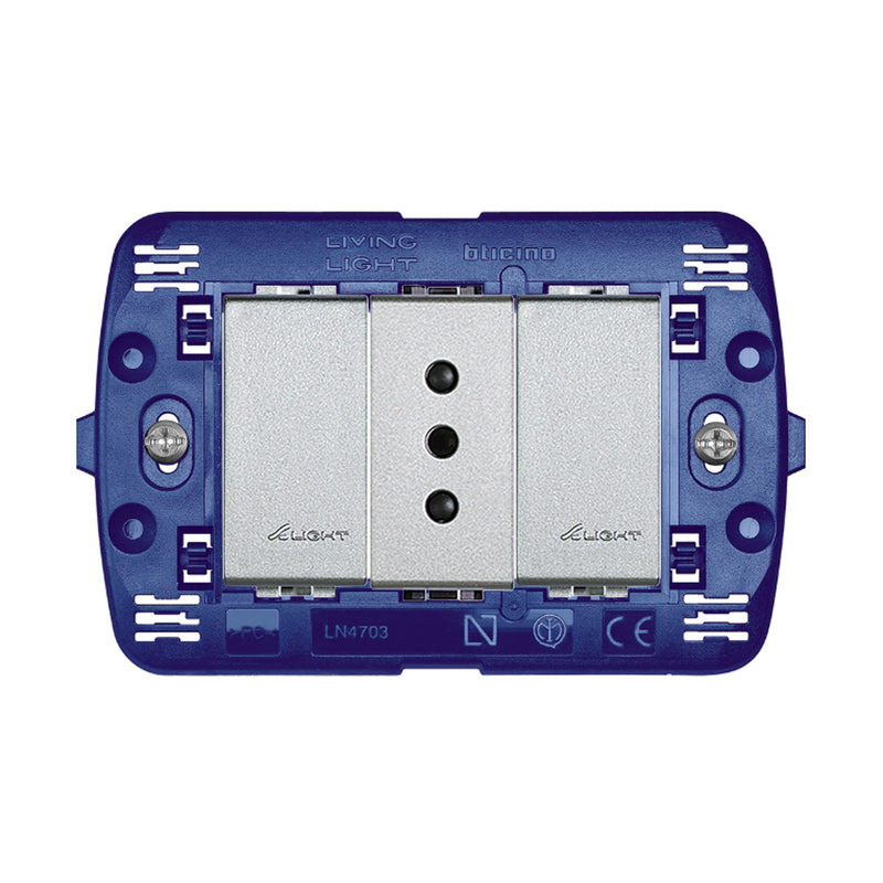 Toma 2P+T 10A 250V  Tech  Living Light Semi Armada