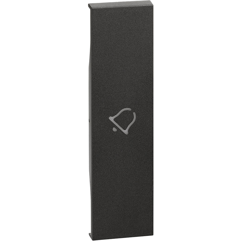 Cubremódulo iluminable símbolo "campana" 1 módulo - color negro - KG01D