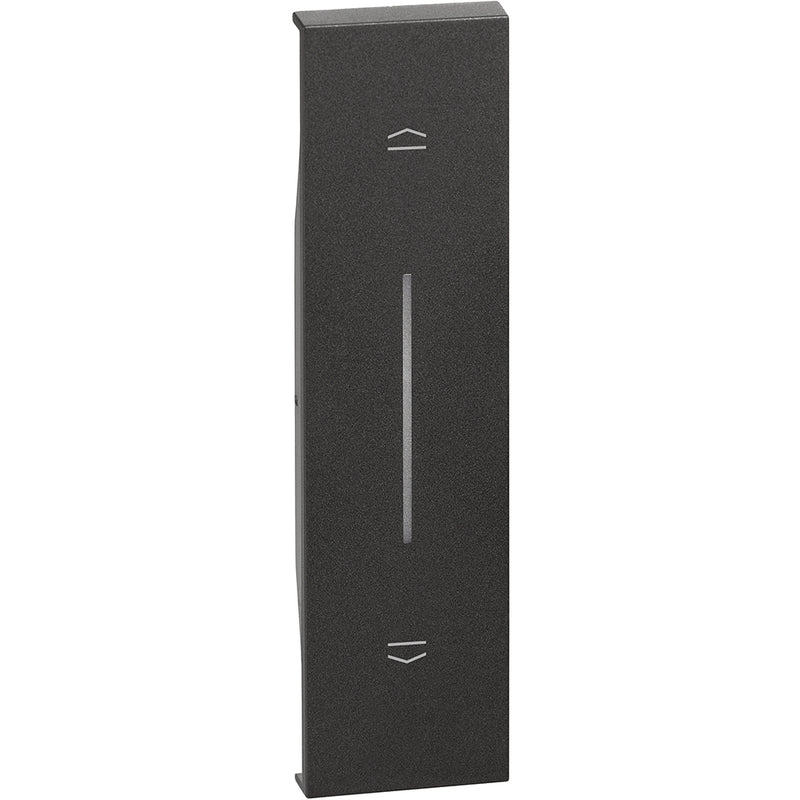 Cubremódulo iluminable para pulsador Doble NA interbloqueado - color negro - KG05