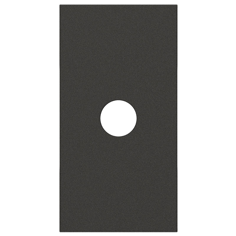 Cubremódulo para conector de TV y Falso polo 2 módulos - color negro - KG08M2