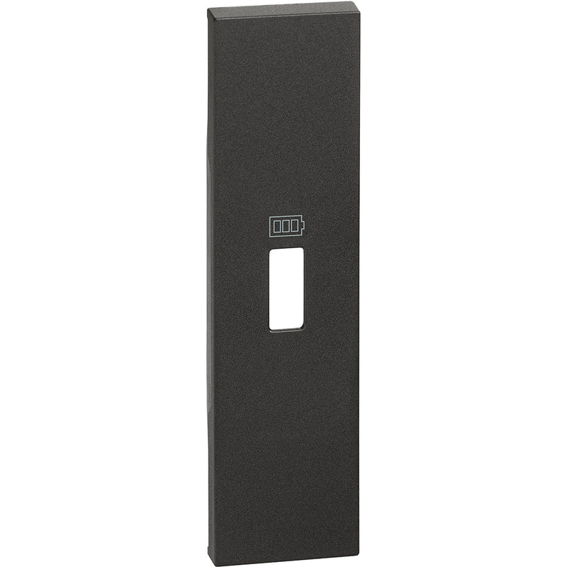 Cubremódulo para cargadores USB 1 módulo - color negro - KG10C