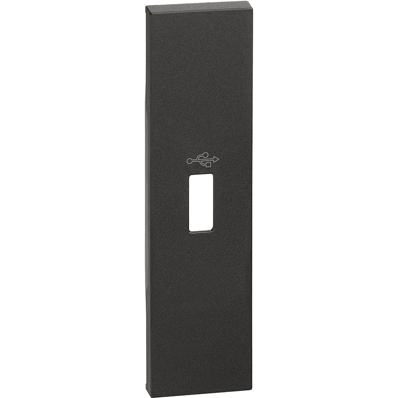 Cubremódulo para USB pre-cableado ref. K4285P 1 módulo - color negro - KG10P