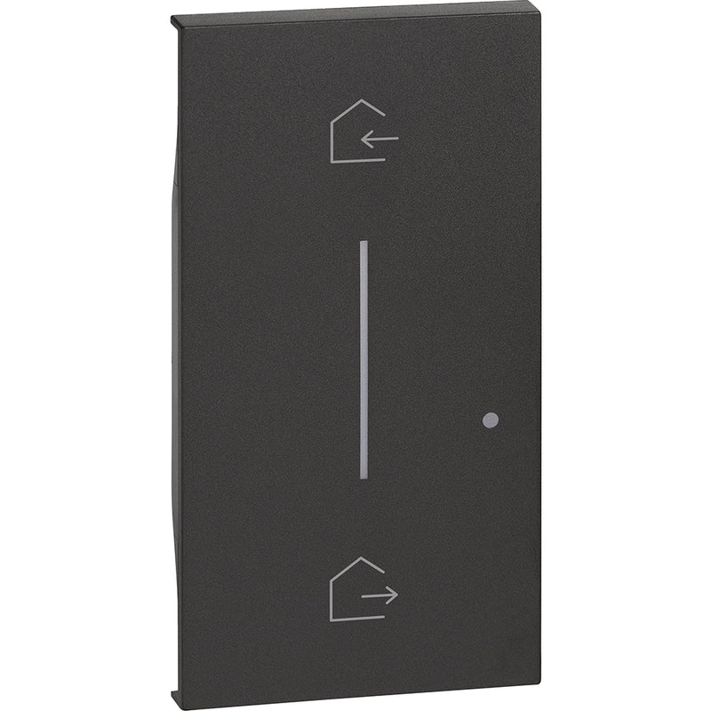Cubremódulo iluminable con símbolos “In&Out” 2 módulos - color negro - KG40M2