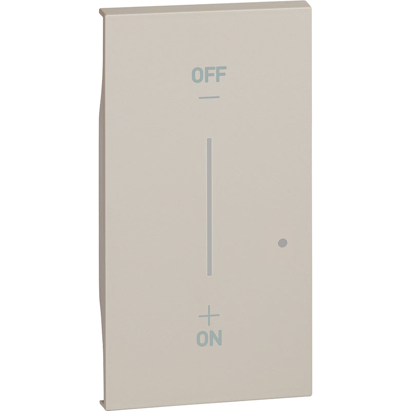 Cubremódulo iluminable para control de luz inalámbrico 2 módulos - color arena - KM42M2