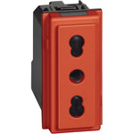 Toma de corriente bipaso color rojo - KR4180