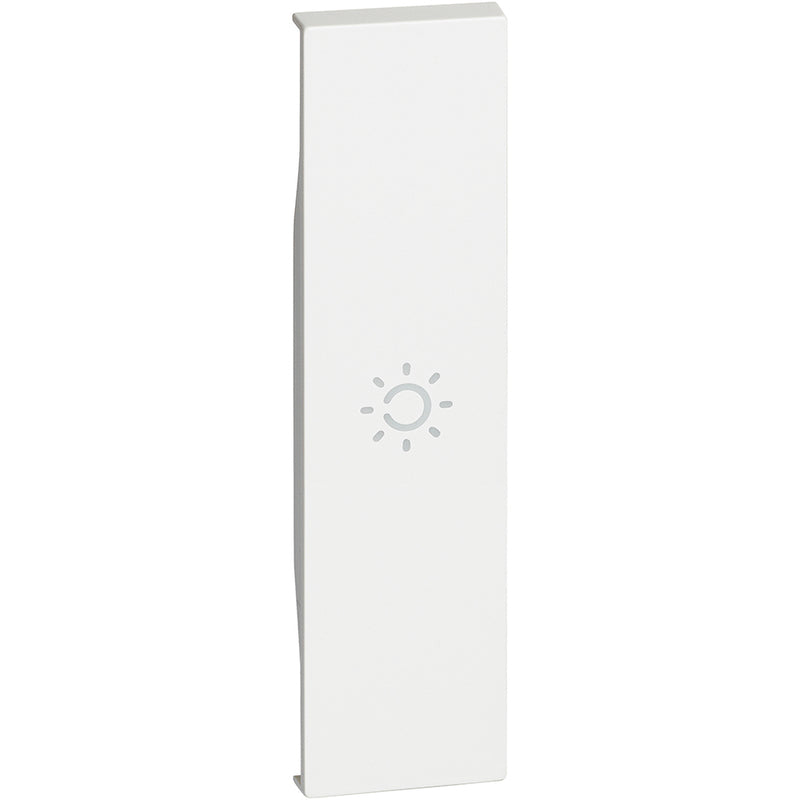 Cubremódulo iluminable símbolo "encendido" 1 módulo - color blanco - KW01A