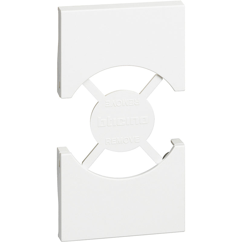 Cubremódulo toma estándar Italiano  2 módulos - color blanco - KW03 - KW03