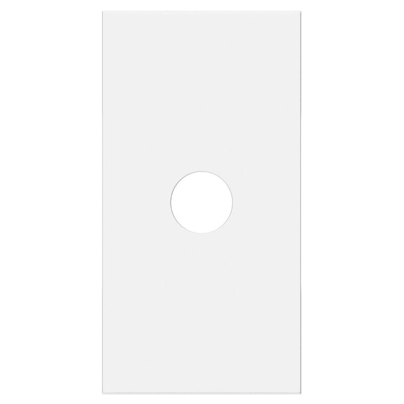Cubremódulo para conector de TV y Falso polo 2 módulos - color blanco - KW08M2
