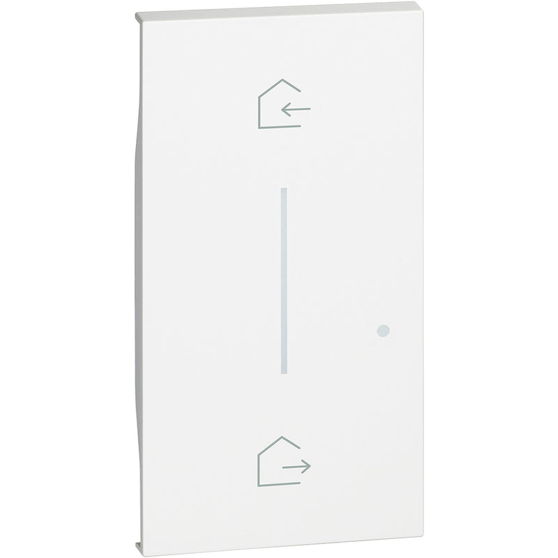 Cubremódulo iluminable con símbolos “In&Out” 2 módulos - color blanco - KW40M2