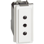 Toma de corriente estándar 2 P+T 10 A, 250 Vac - color blanco - KW4113