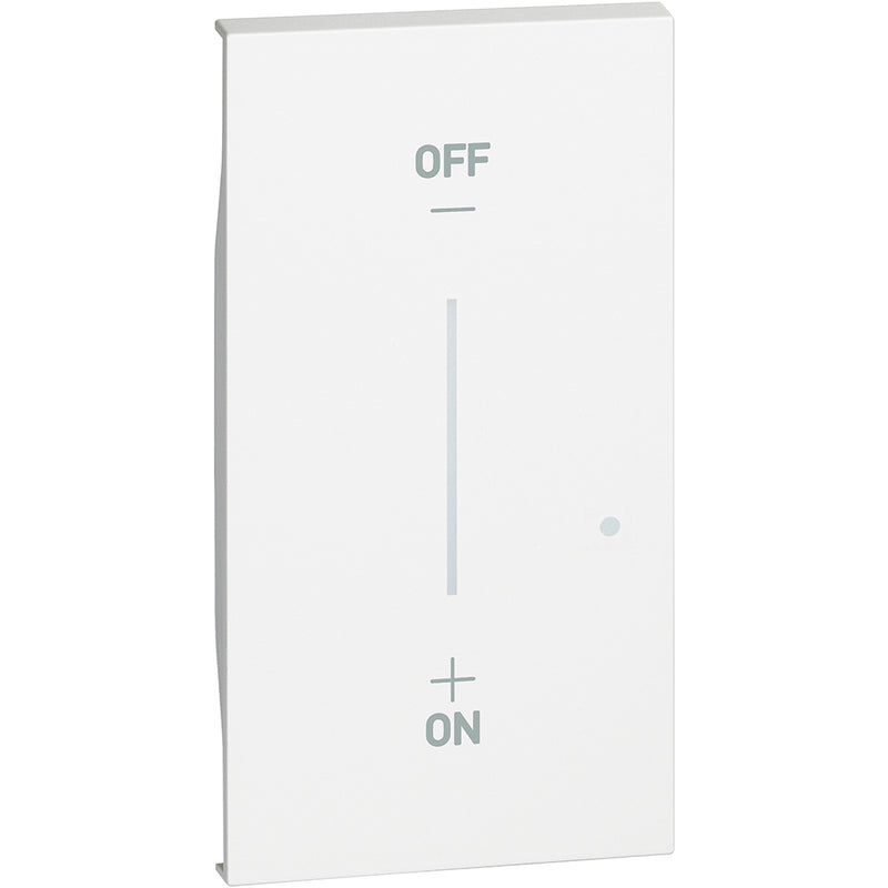 Cubremódulo iluminable para control de luz inalámbrico 2 módulos - color blanco - KW42M2
